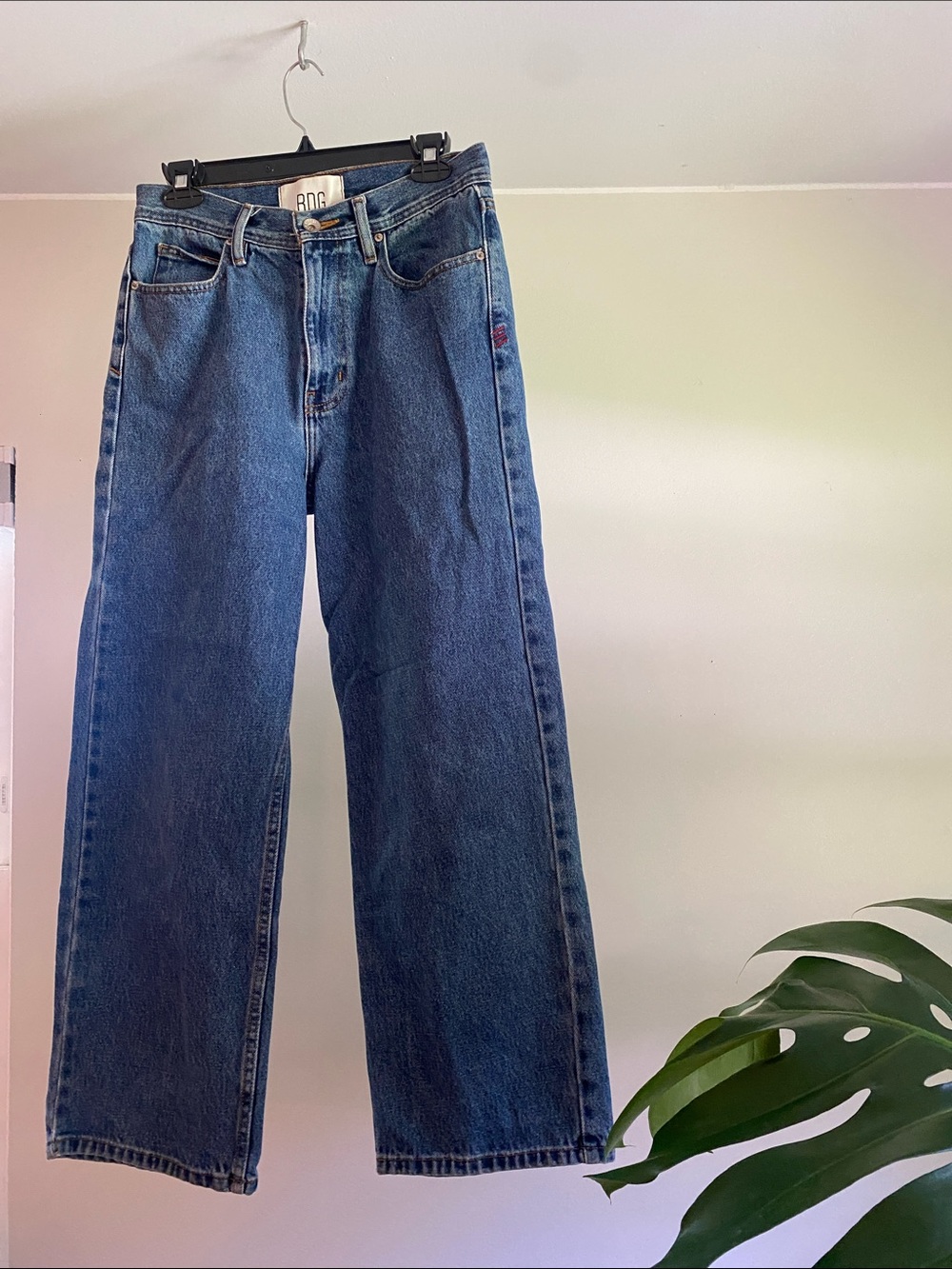 BDG Blue High-Rise Wide-Leg Jeans